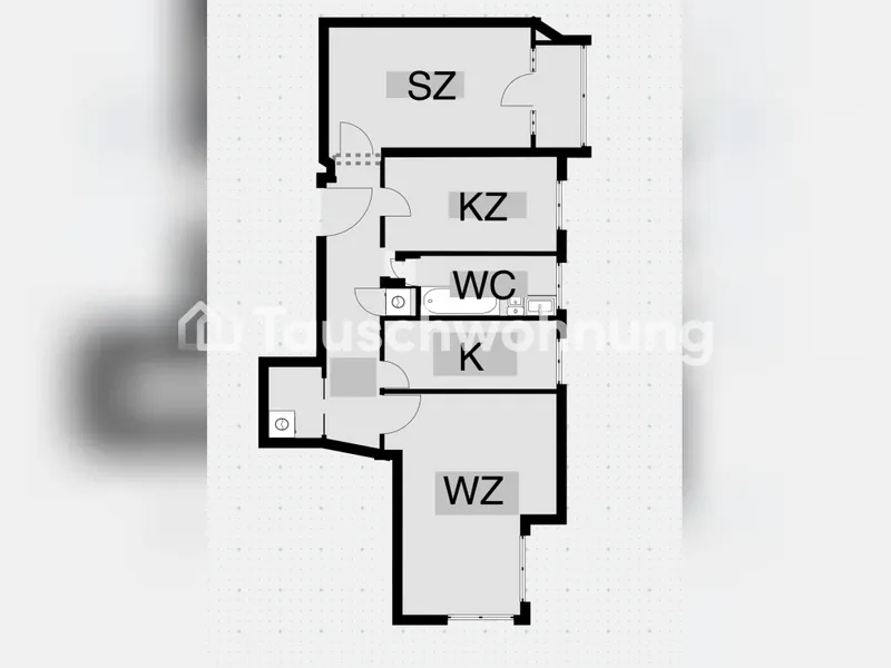 Tauschwohnung: 3 Zimmer mit Balkon nahe Feuerbachstr — photo 1